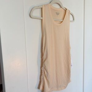 NWT Athleta Light Peach Side-Ruched Tank Top sz L